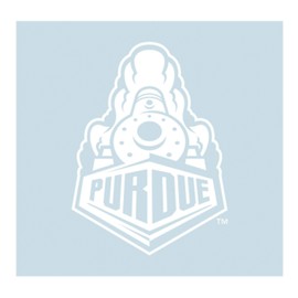 Purdue Decal (WHT PURDUE TRAIN DECAL (3''4''6''12''), 6 in)