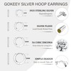 Gokeey Tragus Earrings for Women, Hypoallergenic S925 Sterling Silver Hoop