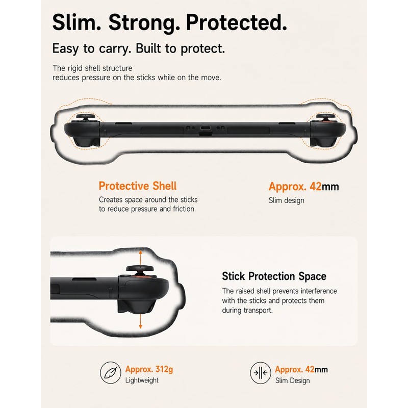 JEMDO Portable Slim Carrying Case for Switch 2, Hard Shell