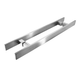 TOGU TG-6018 24 inches Solid Standoffs Heavy-Duty Commercial Grade-304 Stainless Steel Push Pull Door Handle/Barn Door Pull Handle/Glass Pulls, Full Brushed Stainless Steel Finish