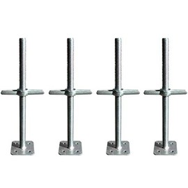4 Scaffold Screw Jack Galvanized 24 X 1-3/8 with A Large Wing Nut for Adjust Scaffolding Frames by Scaffold Base Plate