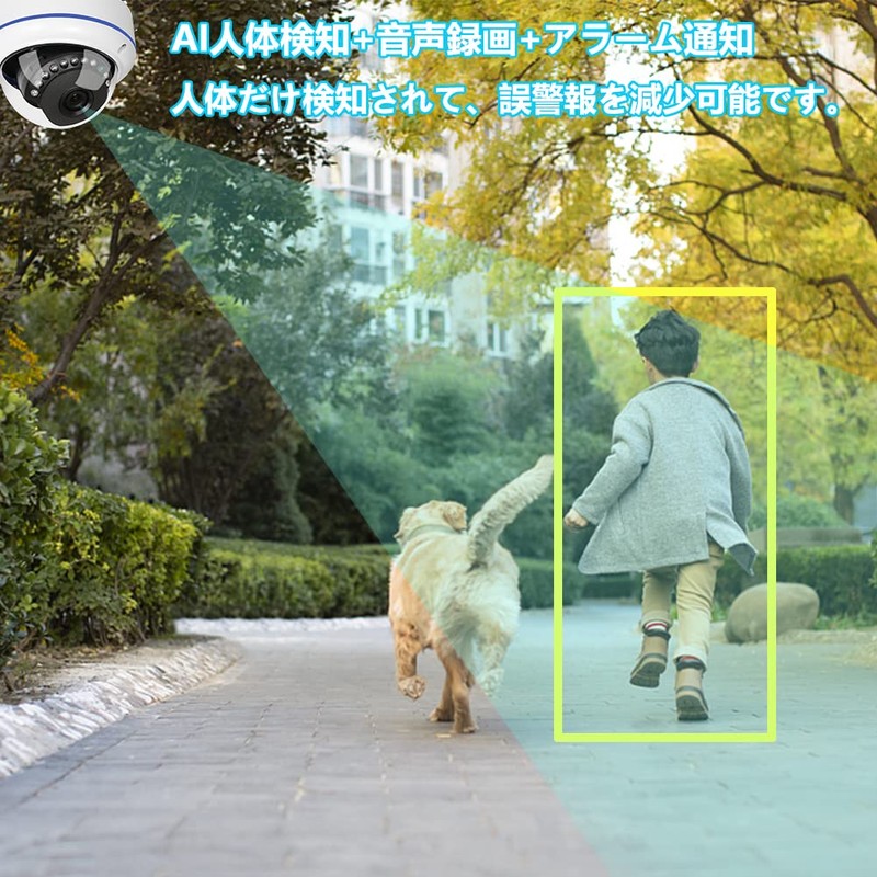 KPACOT Security Camera, Outdoor, Wireless IP Camera, 2 Megapixels, Poe