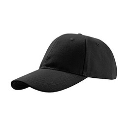 eBuyGB Unisex Adult 6 Panel Baseball Cap, Black, One Size