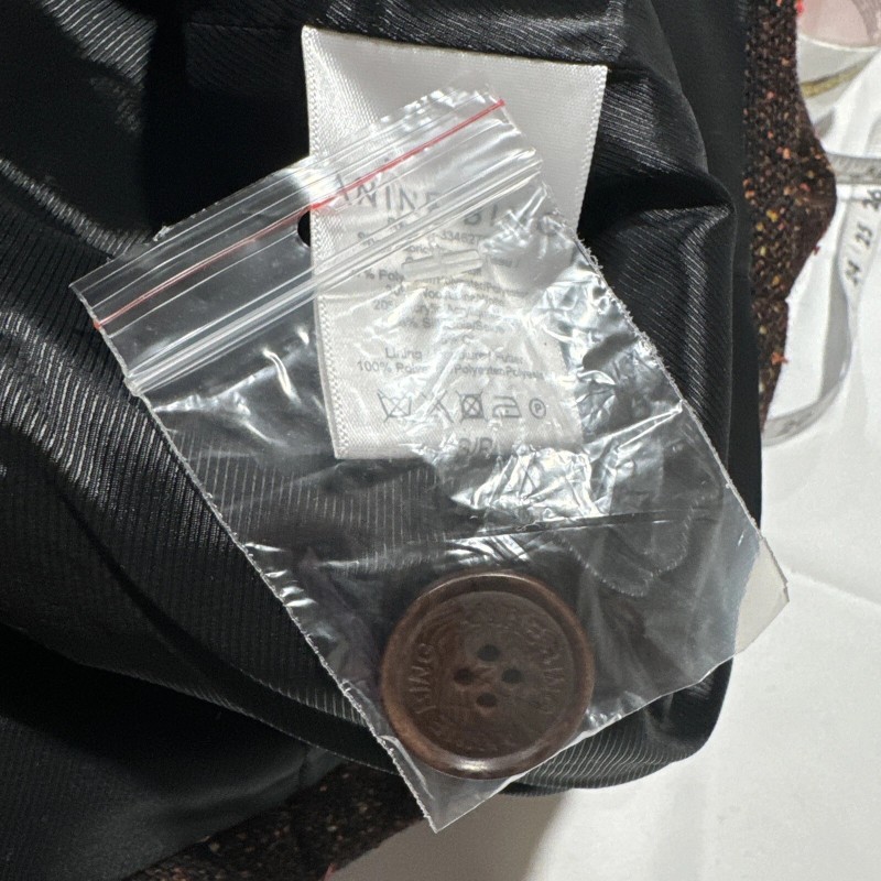 Anine Bing features double breasted closure with a cropped, boxy