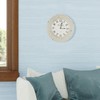 Yosemite Home Decor Circular Iron Wall Clock, White Frame, White