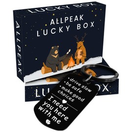 Allpeak Boyfriend Girlfriend Husband Wife Gifts - Drive Slow Birthday Keyring for Best Friend Sister Brother, BF GF Christmas Xmas Gifts, Secret Santa Gifts for Him Her, Stocking Fillers for Men Women