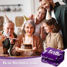 Gleevara Birthday Gifts For Women, 50"x60" Soft Flannel Blanket, Birthday Throw Blanket Gift for Her, Wife, Sister, Friend