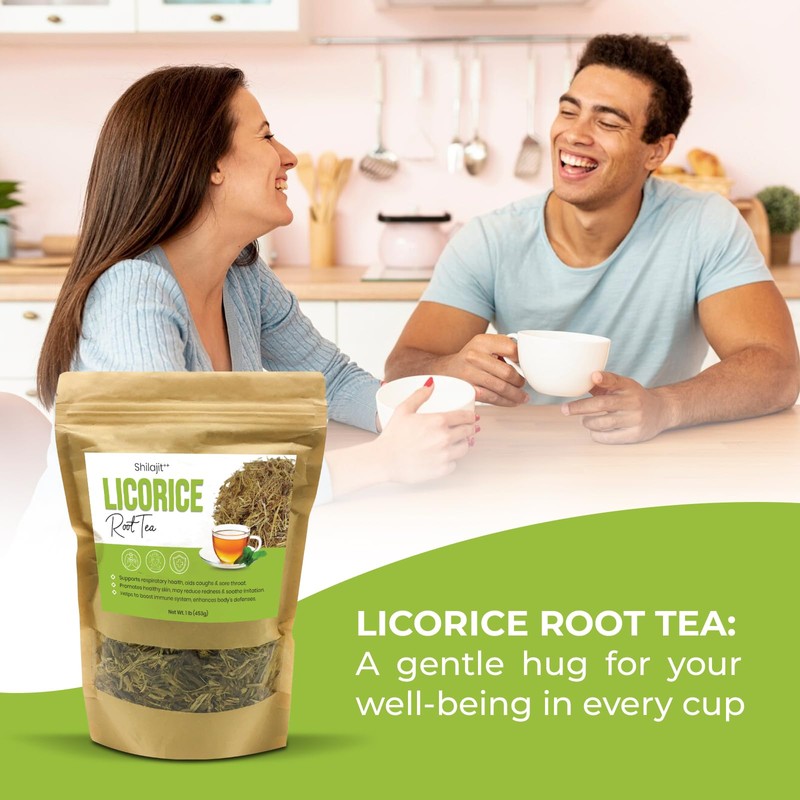 Shilajit ++ Organic Licorice Root Tea 1lb | Loose Cut