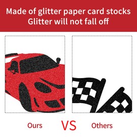 G-LOVELY'S 24 Pcs Racing Car Birthday Cupcake Topper Race Car Cupcake Decoration for Racing Themed Birthday Party for Kids Boys and Girls Man Birthday Party Supply