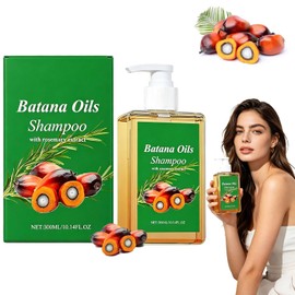 3Pcs Batana Oil Shampoo,Champú de Batana 300ml,con Extracto Champú de Romero,Shampoo Anticaída para Hombre y Mujer,Nutre y Regenera el Cabello, Suave y Esponjoso,Apto para Todo Tipo de Cabello (1pc)