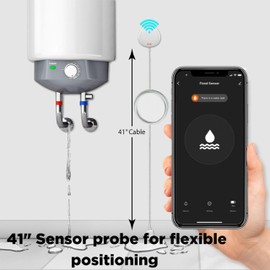 MOBI Smart Home WiFi Water Leak Sensor, Water Sensor, Water Detector Alarm; Water Leak & Flood Detector, Smart Notification App, Expand with Cameras & Smart Home Devices [2-Pack]. Battery Included