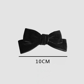 1 Pair Velvet Bow Shoe Clips Shoes Jewelry Clips Detachable Shoe Decoration Charms Shoes Buckle Bowknot Decorations Black Bow Knot Clip for Women Wedding Party Heels Flats Pumps (Black, One size)