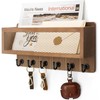 Rebee Vision Farmhouse Key Holder for Wall with Mail Storage