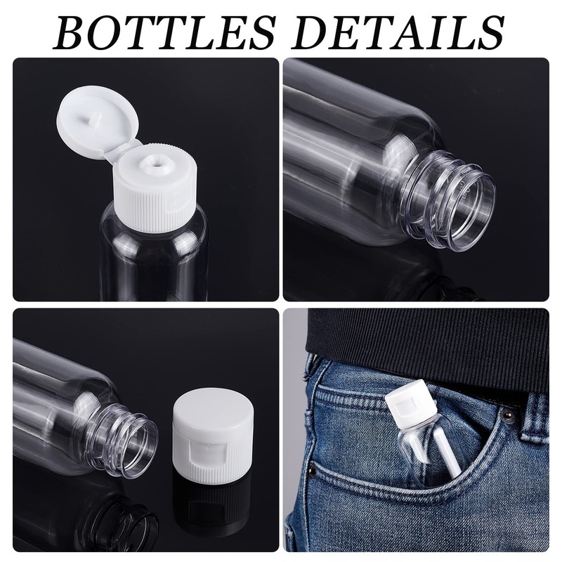 BENECREAT 24 Pcs 1.7 fl oz (50 ml) Small Bottles,
