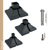 Rockwill Heavy Duty Steel Fence Base Flange Kit for 1