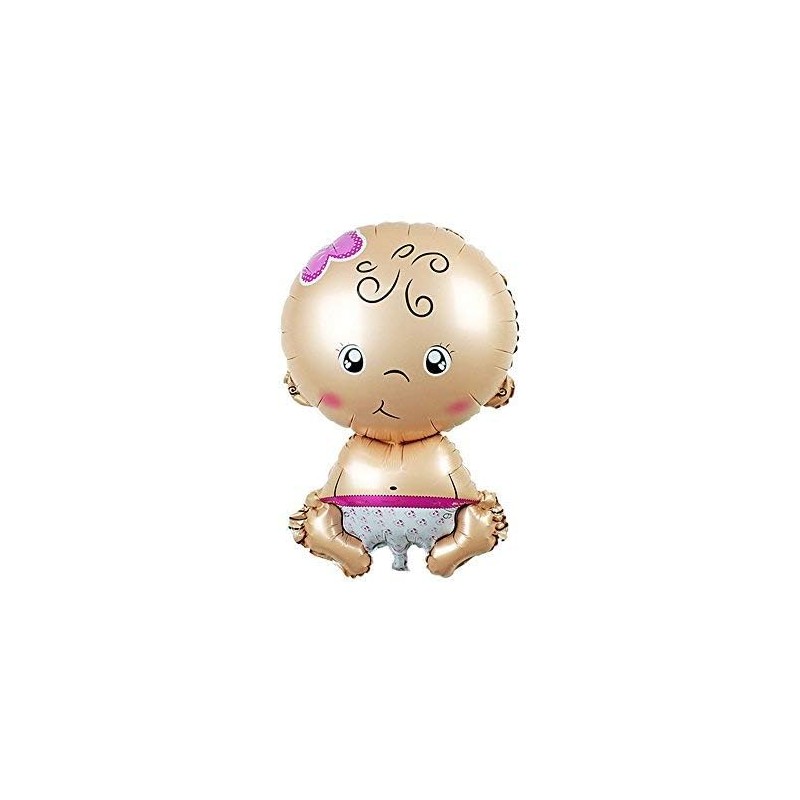 TRIXES 5PC Baby Shower Foil Balloons Decoration Pink Pram Rocking