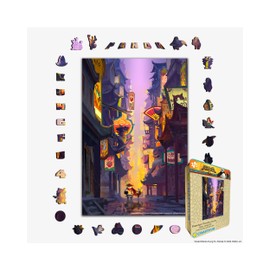 CRAFTHUB Kung Fu Panda Puzzle - Best Sparring Buddies Wooden Jigsaw Puzzle, Magical Puzzles for Adults & Kids, for Game Night, Birthday Present, Gift Idea, A3 Size, 343 Pieces