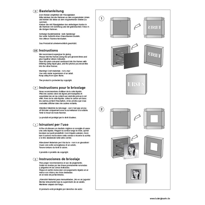Ursus Happy 28500002 Picture Frame Set 5 in Three Different