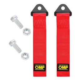 Exsbtay® Pack of 2 Tow Loop Universal, High-Strength Tow Rope, Tow Rope for Racing Car, for Front and Rear Bumper, Racing Universal Tow Rope (Red)