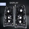 QCL-Autoparts Pair White Clear Tail Lights For 1999-2007 GMC Sierra