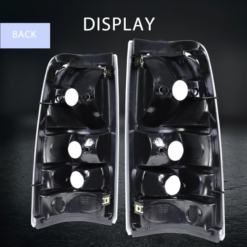 QCL-Autoparts Pair White Clear Tail Lights For 1999-2007 GMC Sierra