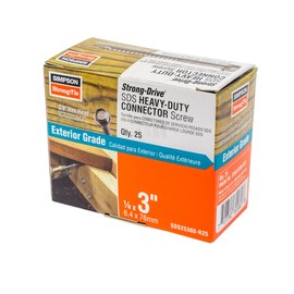 Simpson Strong-Tie SDS25300-R25 Strong-Drive SDS Heavy-Duty Connector Screw — 1/4 in. x 3 in. DB Coating (25-Qty)