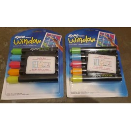 EXPO NEON WINDOW (10 Count) Dry Erase Markers w/ Bullet Tip, Assorted Colors
