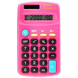 Helix Oxford Basic Calculator - Pink
