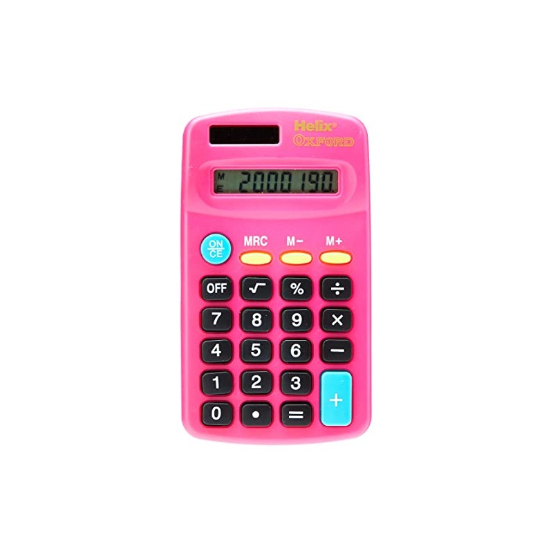 Helix Oxford Basic Calculator - Pink