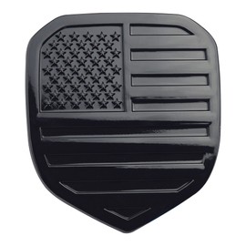 Zhizhong Front Grille Emblem, American Flag Badge Compatible with 2013-2018 RAM 1500 2500 3500 (Black)