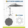 HarmonyHealth 10FT Cantilever Patio Umbrella with Cross Base, Outdoor Offset