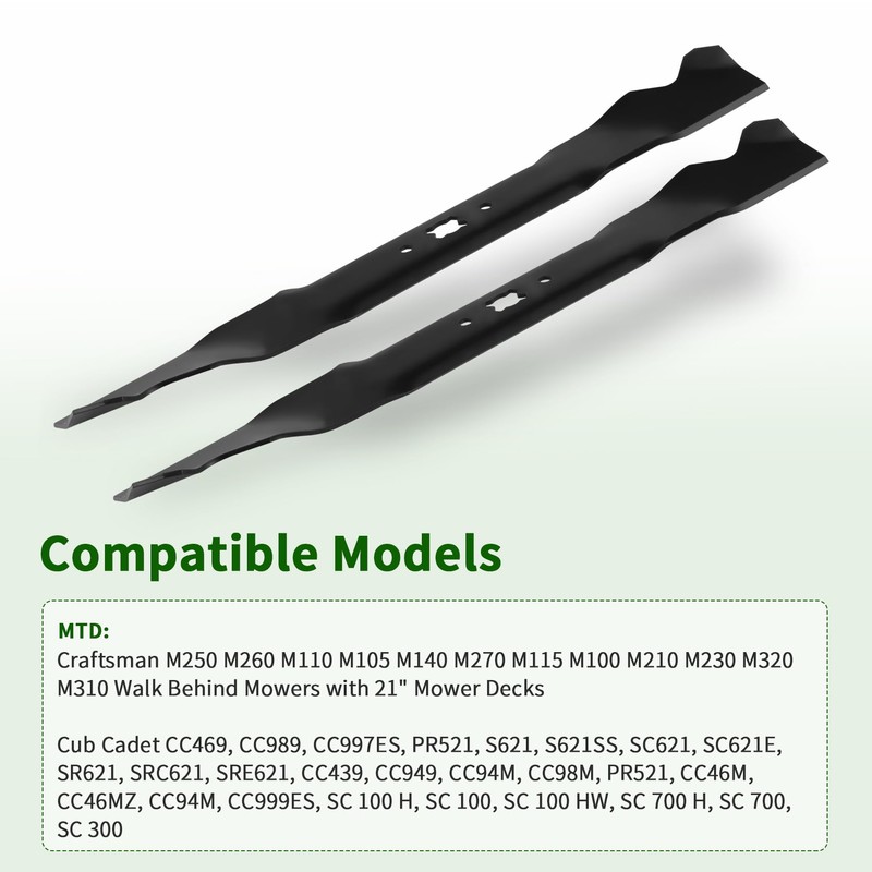 DOCAS 21 inch Mower Mulching Blades for Troy Bilt TB280ES