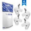 XFORT® 4 Pack Door Jammer and Window Locks for uPVC