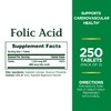 Nature's Bounty Folic Acid Supplement, Supports Cardiovascular Health, 800mcg, 250