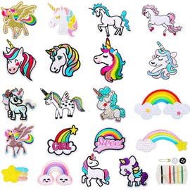 Pack of 20 iron-on patches, iron-on patches, children, iron-on patches, iron-on patches, iron-on patches, appliqué for girls, children, knees, DIY T-shirt, jeans, clothing bags