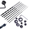QISF 7Pcs 300mm Extra Long Twist Drill Bits Set (4-12mm）+