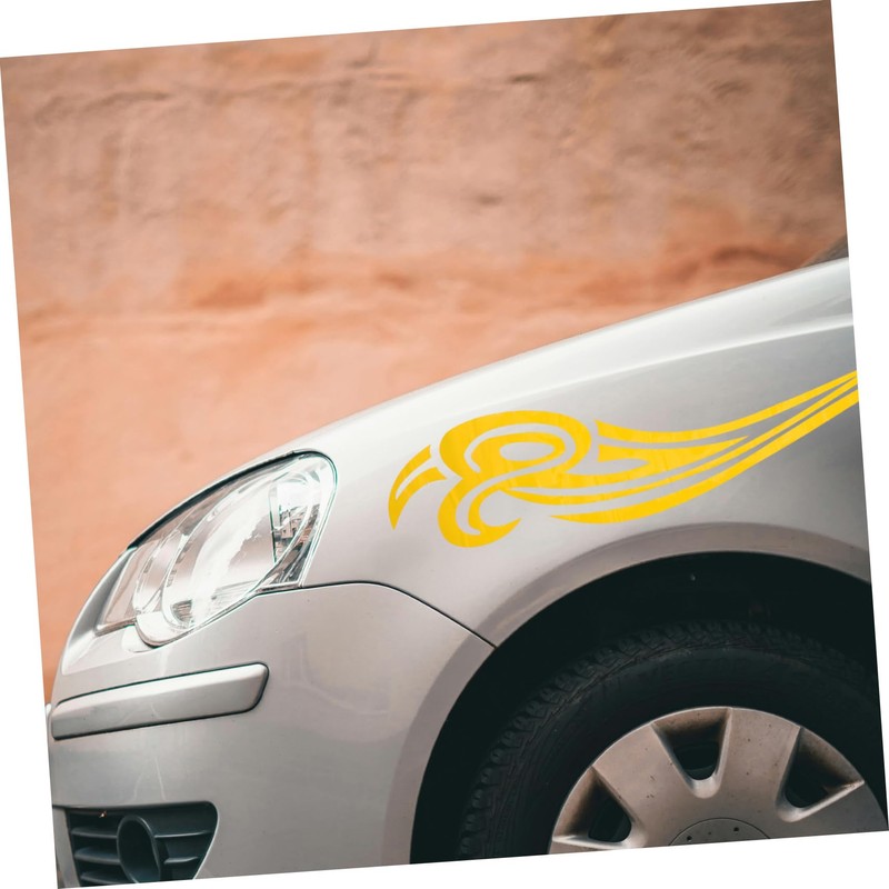 ULTECHNOVO 1 Pair Flame Decals for Car Hood Weatherproof Vinyl