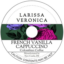 French Vanilla Cappuccino Colombian Coffee (Single Serve K-Cup Pods) (Gourmet, Naturally Flavored, Whole Coffee Beans) (12 pods, ZIN: 578091)