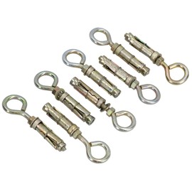 6mm Close Hook Anchor Eye Bolt Rawl Expansion Bolts Shield Wall 16 Pack