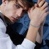 Qumfole Bracelets for Men-Stainless Steel Fold Over Clasp Franco Chain