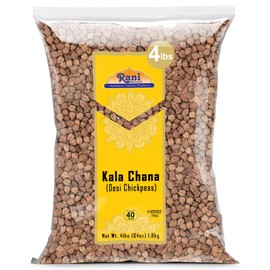 Rani Kala Chana (Desi Chickpeas Chana with skin) 64oz (4lbs) 1.81kg Bulk ~ All Natural | Gluten Friendly | NON-GMO | Kosher | Vegan | Indian Origin