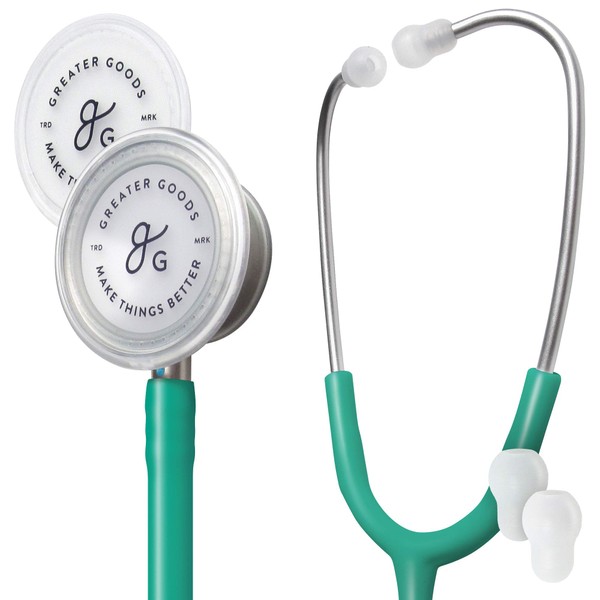 Greater Goods Premium Dual-Head Stethoscope, Affordable, Clinical Grade Option for Doctors, Nurses, Students, or in The First Aid Kit for Home (Green)
