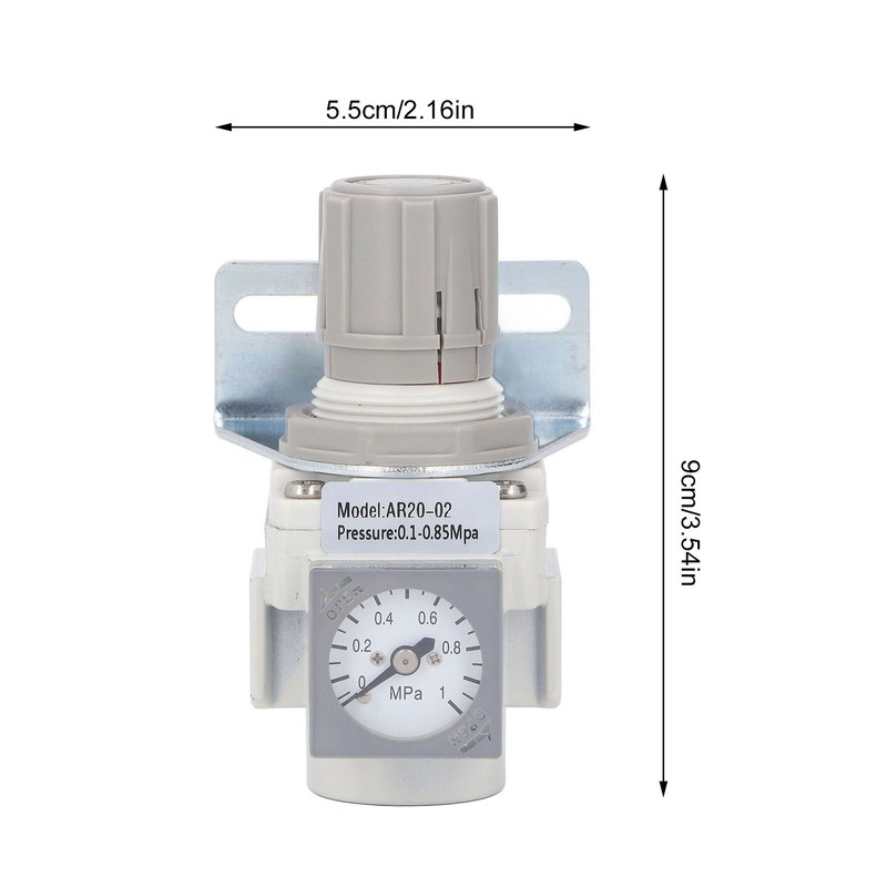 Air Pressure Regulator with Gauge G1/4 Control Valve for Compressor