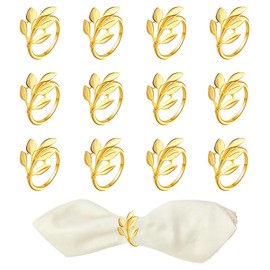 Napkin Rings,12 PCS Napkin Rings Set,Table Decoration Napkins Rings,Table Decoration,Gold