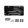 BLVD DISTRESSED AMERICAN FLAG GRAY BLACK VEHICLE LICENSE PLATE AUTO