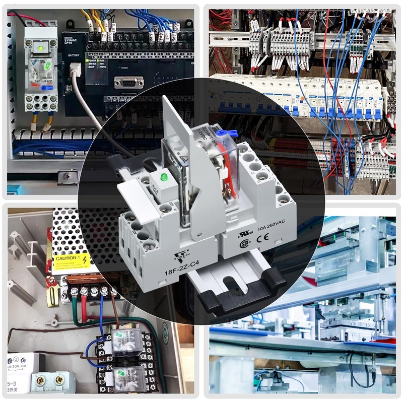 ZJWZJH 10Amp 24V Relay Din Rail Power Relay 8 Pin