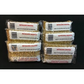 Sterling's Set of 6 GOLD Sterling Non Scratch Scrubbers Sterling's Sponges Scrub Pad Pads