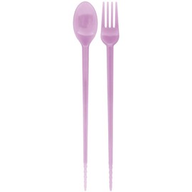 Alta 3-Way Chopsticks, Fork, Spoon Purple Spoon: H180 mm x W23 mm x D14 mm Fork: H180 mm x W18 mm X D8 mm Case Size: X H183 mm w31 mm X d23 mm Three-Way Chop Stick ar0623170
