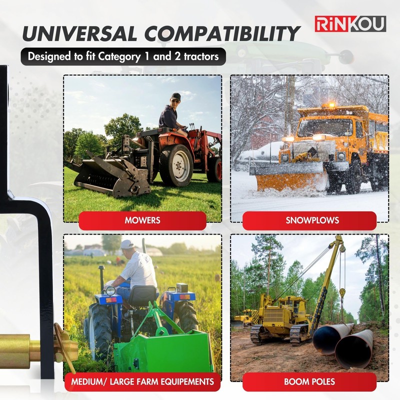 Rinkou 3 Point Quick Hitch Adapter for Tractors - |
