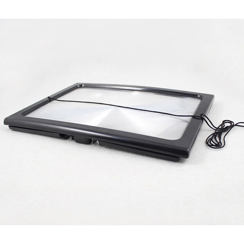Hands-Free Magnifying Glass with LED Light Foldable 3X Page Magnifier